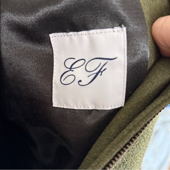 Emerson Fry Army Coat Olive Green Wool Blend Jacket - Picture 10 of 11